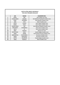 adı soyadı 1 ceren &ouml;rs 2 fatma gizem selman 3 cemil &ouml;zvarinli 4 ekin