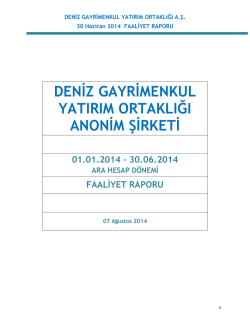 şirket unvanı faaliyet raporu