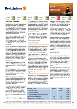 G&uuml;ne Başlarken - Deniz Yatırım