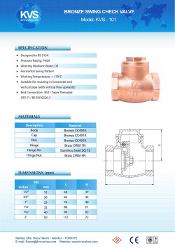 50 Check valve - KVS 101