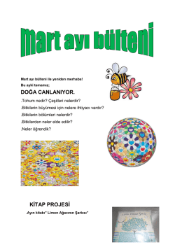 doğa canlanıyor. kitap projesi