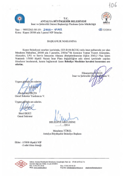 TC ANTALYA B&Uuml;Y&Uuml;KŞEHİR BELEDİYESİ İmar ve Şehircilik Dairesi