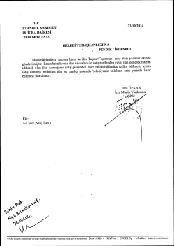 İSTANBUL ANADOLU 23/10/2014 ıs. İCRA DAİRESİ 2014/14260