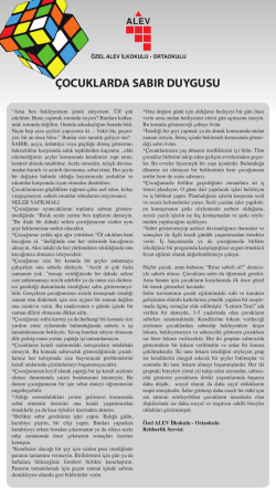 &ccedil;ocuklarda sabır duygusu