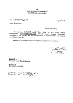 Hibe Projesi. - Pasinler İl&ccedil;e Milli Eğitim M&uuml;d&uuml;rl&uuml;ğ&uuml;