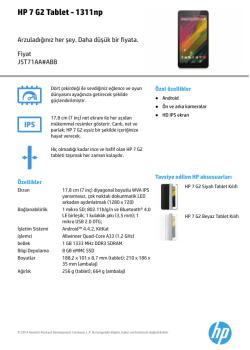 HP Tablet Fact tag A6