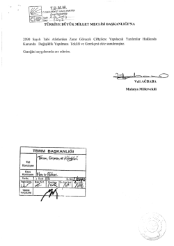 Kanun Teklifinin Metni - T&uuml;rkiye B&uuml;y&uuml;k Millet Meclisi