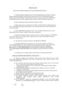 K&uuml;tahya &Ouml;ğretmenevi İhale İlanı