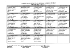 2014 Aralık Ayı Yemek Men&uuml;s&uuml;