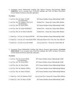 Doktora Tez Savunma Sınav Duyurusu