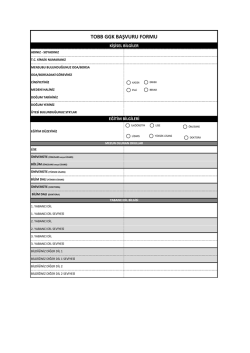 TOBB GGK Başvuru Formu - ODA