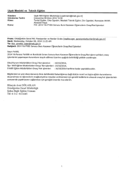 2014 Yılı PYBS Sonucu Burs Kazanan &Ouml;ğrencilerin Onay/Red