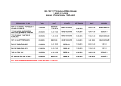 diş protez teknolojisi programı 1.sınıf 2013