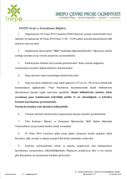 INEPO Sergi ve Konaklama Bilgileri