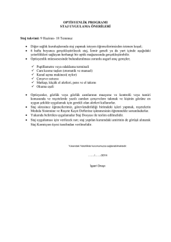 OPT Staj Yeterlilik