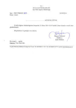 L&ouml;sev (T&uuml;m Okul M&uuml;d.) - Kula İl&ccedil;e Milli Eğitim M&uuml;d&uuml;rl&uuml;ğ&uuml;