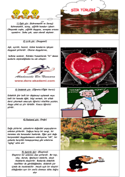 ŞİİR TÜRLERİ - ders