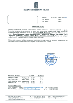 MANİSA onGAıııizıi sAıııAYi B&Ouml;LGESİ