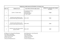 PDB HİZMET STANDARTLARI (1)