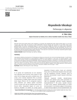 Alopesilerde trikoskopi