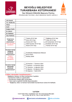 Turabibaba Kütüphanesi (Form) - Beyoğlu Belediyesi Turabibaba