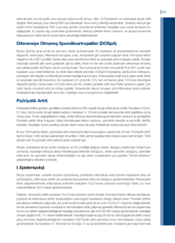 Diferansiye Olmamış Spondiloartropatiler (DOSpA) Ps&ouml;riyatik Artrit