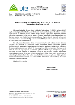 Sirk&uuml;ler No: 551 __ KULLANILMIŞ LASTİK HK.