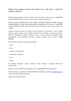 İSEDAK Proje D&ouml;ng&uuml;s&uuml; Y&ouml;netimi (PCM) İkinci Proje Teklif &Ccedil;ağrısı 1