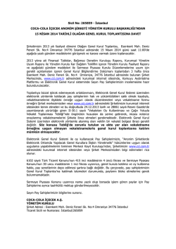 Davetiye - Coca Cola İ&ccedil;ecek