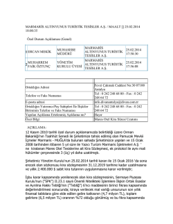 &Ouml;zel Durum A&ccedil;ıklama Formu (25.02.2014)