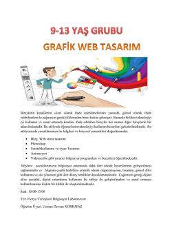9-13 Yaş Grubu Felsefe ve Grafik Web Tasarım