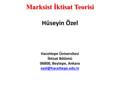 Marx - Hacettepe &Uuml;niversitesi