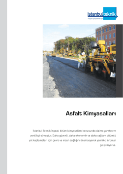 Asfalt Kimyasalları