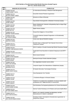 2014 Yılı 2. D&ouml;nem