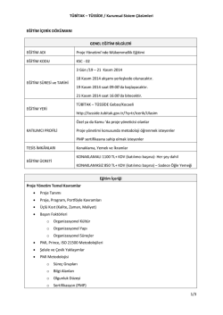 eğitim içerik dökümanı