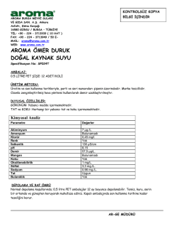 Ürün Spesifikasyonu yükle