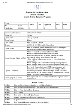 İstanbul Ticaret &Uuml;niversitesi İletişim Fak&uuml;ltesi G&ouml;rsel İletişim