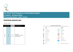 24. Ulusal T&uuml;rk Ortopedi ve Travmatoloji Kongresi 12 Kasım