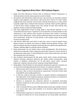 Mart - 2014 Faaliyet Raporu - Murat Nehri Havzası Rehabilitasyon