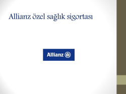 Allianz &Ouml;zel Sağlık Sigortası