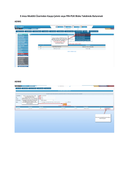 E-imza Mod&uuml;l&uuml; &Uuml;zerinden Kayıp-&Ccedil;alıntı veya PIN