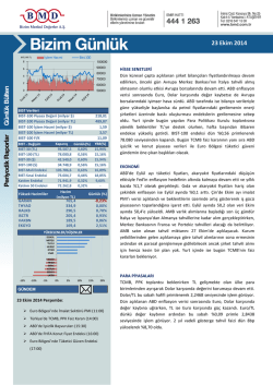 23 Ekim 2014 - Bizim Menkul Değerler