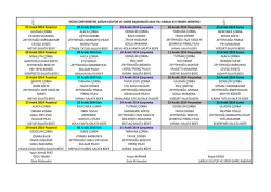 01 Aralık 2014 Pazartesi 02 Aralık 2014 Salı 03 Aralık 2014