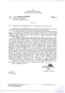 İ&ccedil; İşleri Bakanlığı Genelgesi