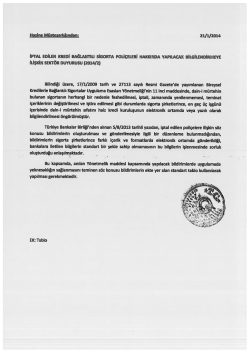 İptal Edilen Kredi Bağlantılı Sigorta Poli&ccedil;eleri Hakkında Yapılacak