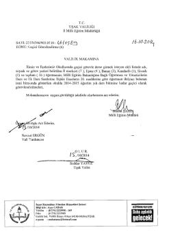 ıı Miııi Eğitim M&uuml;d&uuml;rl&uuml;g&uuml; sAYız 23374746/903.07.01