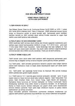 EGE B&ouml;LGEsı sANAYi oDAsı