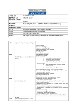 Ders Programı - RATEM Akademi