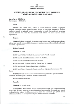 T.C _ _ _ - Antalya Valiliği