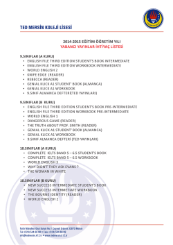 2014-2015 eğitim &ouml;ğretim yılı yabancı yayınlar